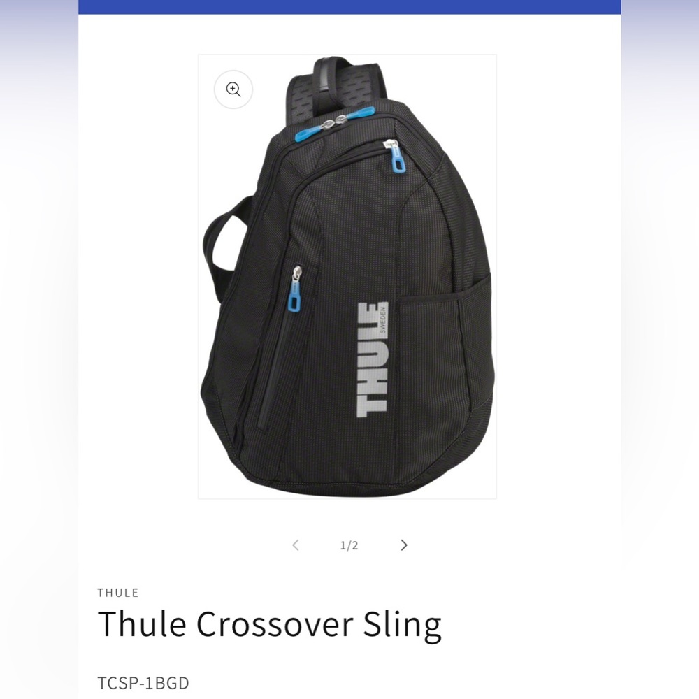 Thule Black Crossover Sling Backpack
